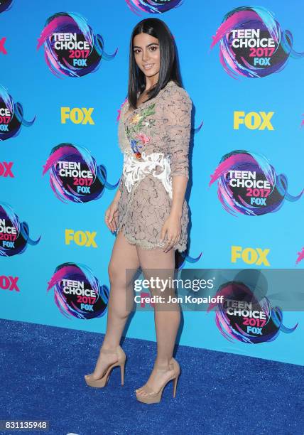 Actor Emeraude Toubia attends the Teen Choice Awards 2017 at Galen Center on August 13, 2017 in Los Angeles, California.