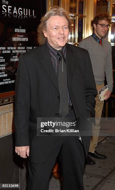 Writer Christopher Hampton attends the opening night of "The Seagull" on Broadway at the Walter Kerr Theatre on October 2, 2008 in New York City.