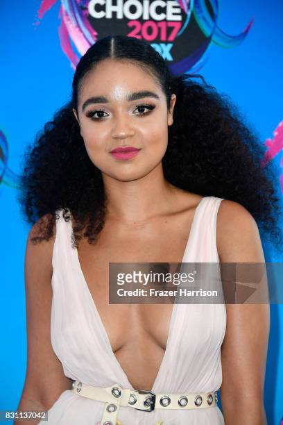 Aisha Dee attends the Teen Choice Awards 2017 at Galen Center on August 13, 2017 in Los Angeles, California.