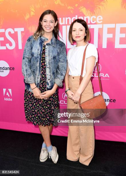 Actors Analeigh Tipton and Emily Browning attend 2017 Sundance NEXT FEST at The Theater at The Ace Hotel on August 13, 2017 in Los Angeles,...