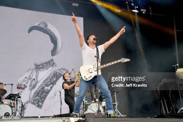 Jack Antonoff of Bleachers performs on the Lands End stage during the 2017 Outside Lands Music And Arts Festival at Golden Gate Park on August 13,...