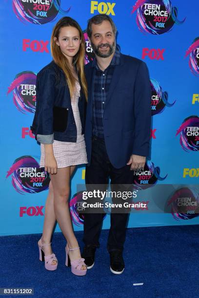 Iris Apatow and Judd Apatow attend the Teen Choice Awards 2017 at Galen Center on August 13, 2017 in Los Angeles, California.