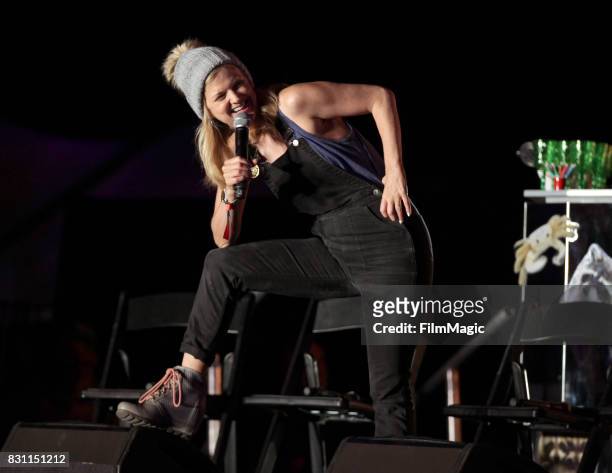 Arden Myrin performs, as a part of Will You Accept This Rose?, on The Barbary Stage during the 2017 Outside Lands Music And Arts Festival at Golden...