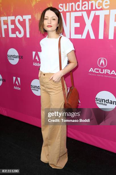 Emily Browning attends the 2017 Sundance NEXT FEST at The Theater at The Ace Hotel on August 13, 2017 in Los Angeles, California.