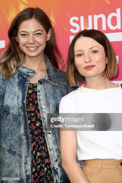 Analeigh Tipton and Emily Browning attend the 2017 Sundance NEXT FEST at The Theater at The Ace Hotel on August 13, 2017 in Los Angeles, California.