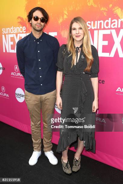 Alex Ross Perry and Lily Rabe attend the 2017 Sundance NEXT FEST at The Theater at The Ace Hotel on August 13, 2017 in Los Angeles, California.