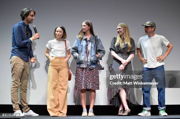 Writer/director Alex Ross Perry, actors Emily Browning, Analeigh Tipton, Lily Rabe, and Adam Horowitz appear on stage at 2017 Sundance NEXT FEST at...