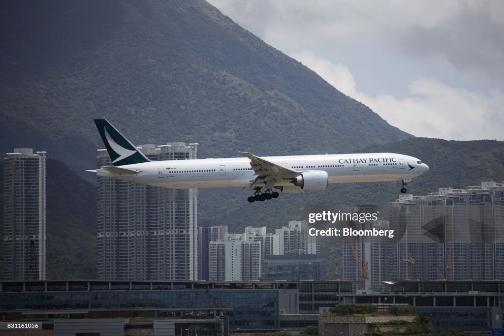 Views Of Cathay Pacific Aircraft Ahead Of Earnings Announcement