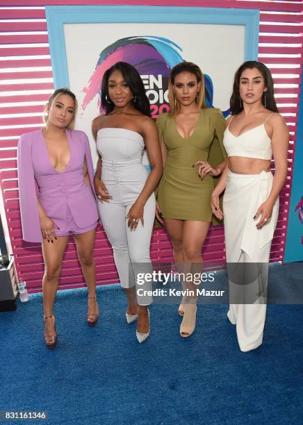 Ally Brooke, Normani Kordei, Dinah Jane and Lauren Jauregui of Fifth Harmony attend the Teen Choice Awards 2017 at Galen Center on August 13, 2017 in...