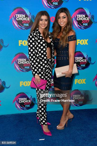 Kira Girard and Kalani Hilliker attend the Teen Choice Awards 2017 at Galen Center on August 13, 2017 in Los Angeles, California.