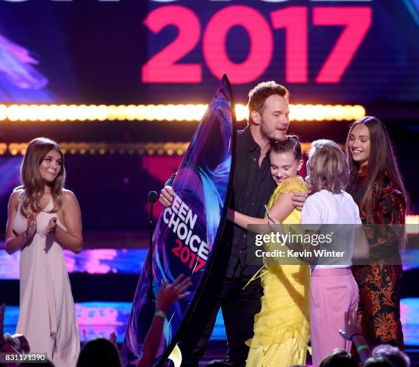 Chris Pratt accepts Choice Sci-Fi Movie Actor for 'Guardians of the Galaxy Vol. 2' with Millie Bobby Brown, Maddie Ziegler and Grace VanderWaal...