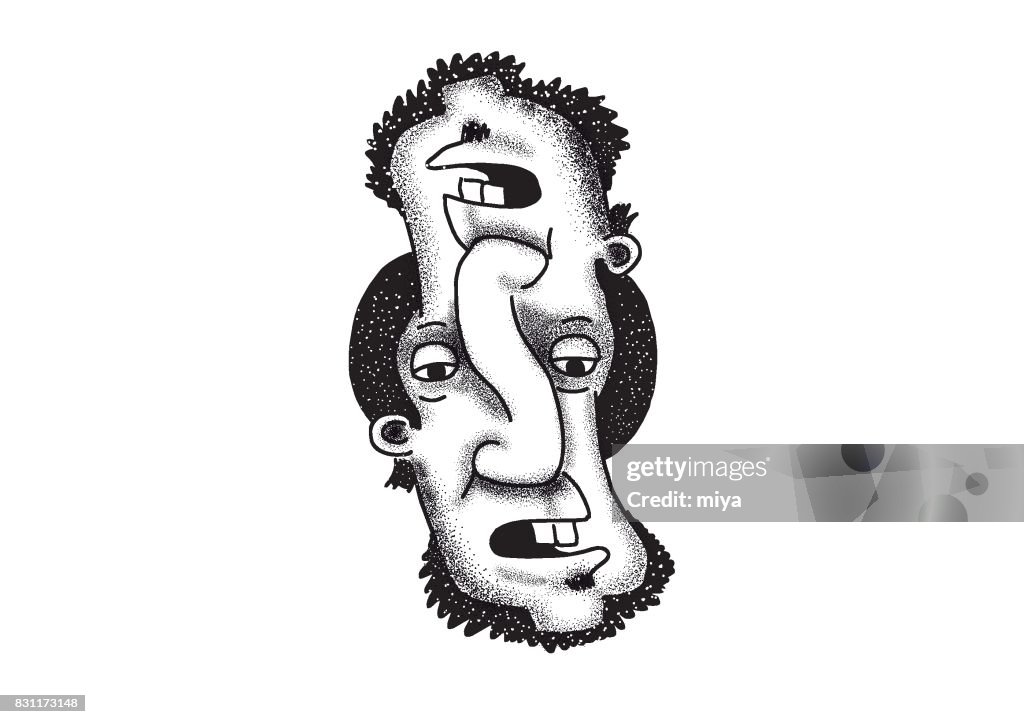 Two Face Vector Two Face High-Res Vector Graphic - Getty Images