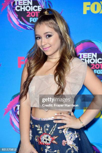 Danielle Cohn poses in the press room during the Teen Choice Awards 2017 at Galen Center on August 13, 2017 in Los Angeles, California.