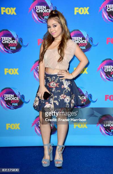 Danielle Cohn poses in the press room during the Teen Choice Awards 2017 at Galen Center on August 13, 2017 in Los Angeles, California.