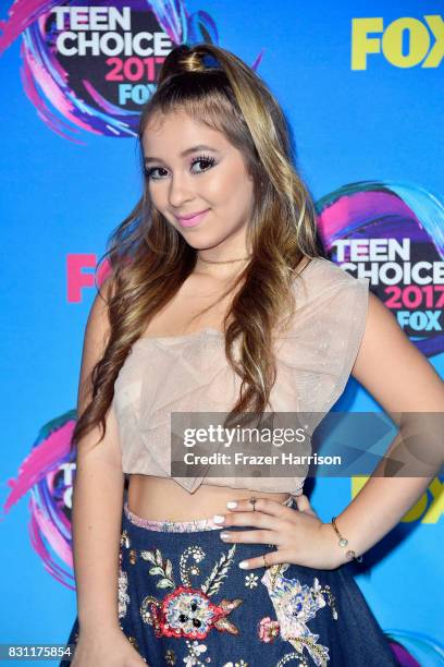 Danielle Cohn poses in the press room during the Teen Choice Awards 2017 at Galen Center on August 13, 2017 in Los Angeles, California.