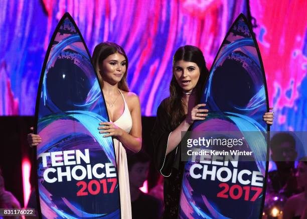 Isabella Giannulli and Isabella Giannulli speak onstage during the Teen Choice Awards 2017 at Galen Center on August 13, 2017 in Los Angeles,...