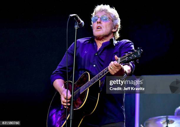 Roger Daltrey of The Who performs on the Lands End stage during the 2017 Outside Lands Music And Arts Festival at Golden Gate Park on August 13, 2017...