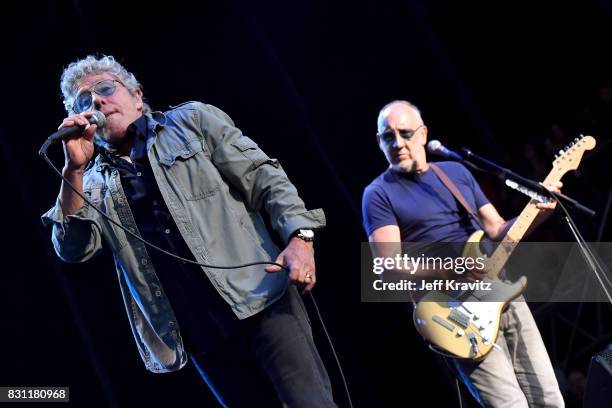 Roger Daltrey and Pete Townshend of The Who perform on the Lands End stage during the 2017 Outside Lands Music And Arts Festival at Golden Gate Park...