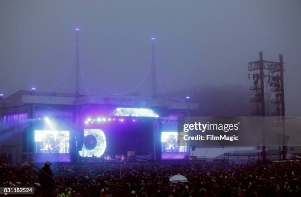 The Who performs on the Lands End Stage during the 2017 Outside Lands Music And Arts Festival at Golden Gate Park on August 13, 2017 in San...