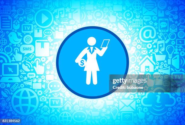 reading & money icon on internet technology background - executive reading email stock illustrations