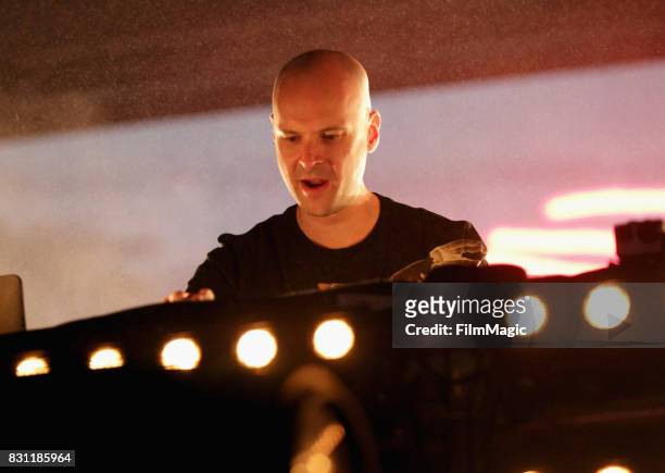 Jono Grant of Above & Beyond performs on the Twin Peaks Stage during the 2017 Outside Lands Music And Arts Festival at Golden Gate Park on August 13,...