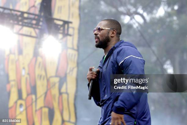 ScHoolboy Q performs on the Twin Peaks Stage during the 2017 Outside Lands Music And Arts Festival at Golden Gate Park on August 13, 2017 in San...