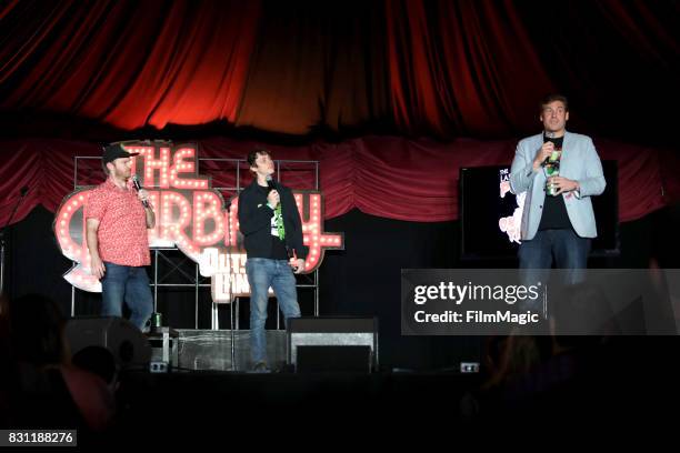 Henry Zebrowski, Marcus Parks, and Ben Kissel of The Last Podcast on the Left perform on The Barbary Stage during the 2017 Outside Lands Music And...