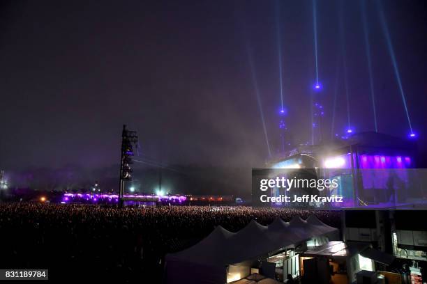 The Who performs on the Lands End stage during the 2017 Outside Lands Music And Arts Festival at Golden Gate Park on August 13, 2017 in San...