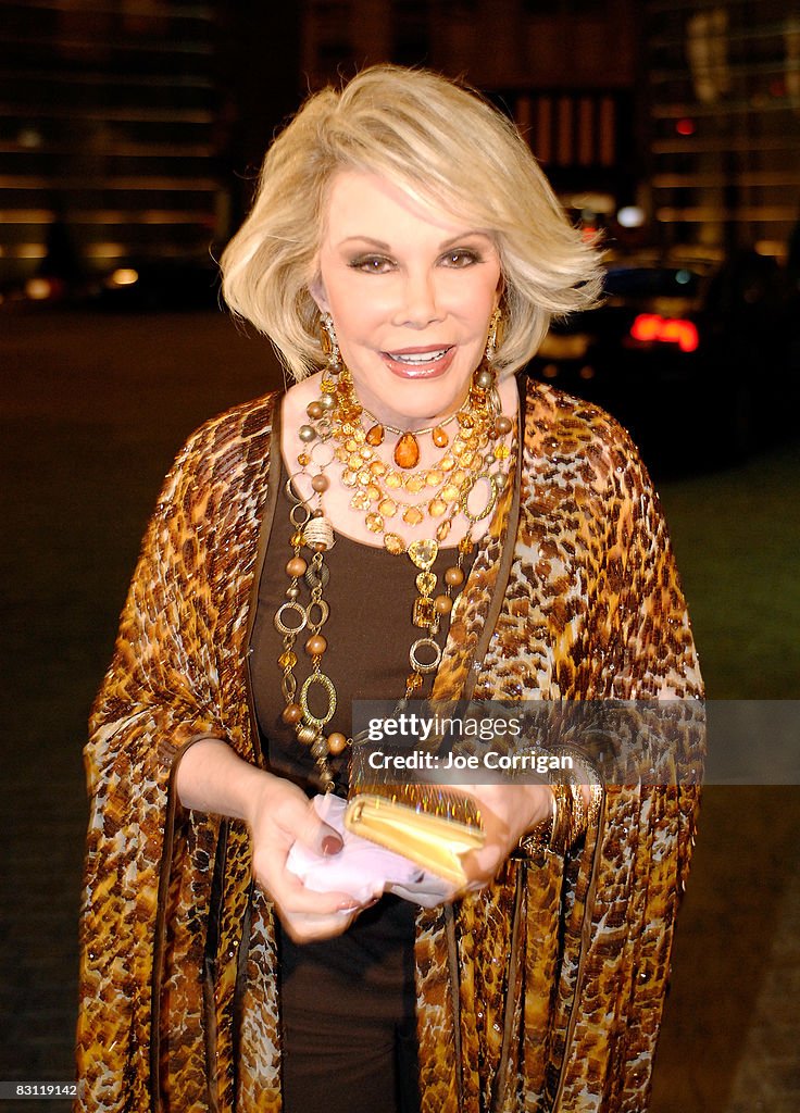 TV personality Joan Rivers attends Howard Stern's and Beth Ostrosky ...