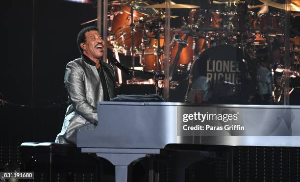 Singer Lionel Richie performs in concert at Infinite Energy Arena on August 13, 2017 in Duluth, Georgia.