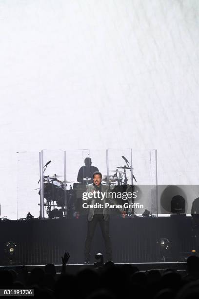 Singer Lionel Richie performs in concert at Infinite Energy Arena on August 13, 2017 in Duluth, Georgia.