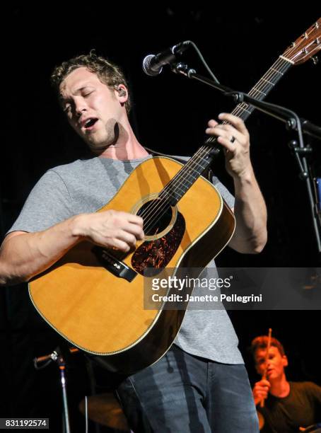 Phillip Phillips performs at Northwell Health at Jones Beach Theater on August 13, 2017 in Wantagh, New York.