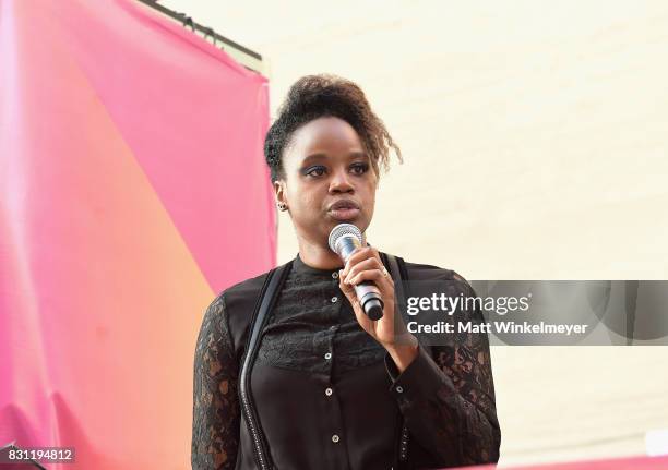 Dee Rees speaks during the 2017 Sundance NEXT FEST at The Theater at The Ace Hotel on August 13, 2017 in Los Angeles, California.