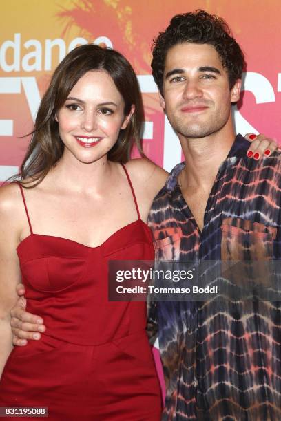 Michelle Morgan and Darren Criss attend the 2017 Sundance NEXT FEST at The Theater at The Ace Hotel on August 13, 2017 in Los Angeles, California.