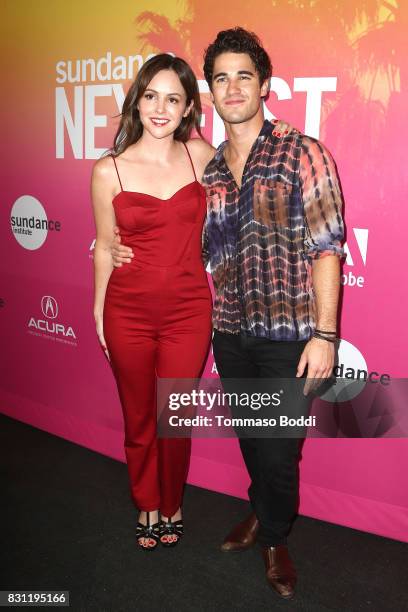 Michelle Morgan and Darren Criss attend the 2017 Sundance NEXT FEST at The Theater at The Ace Hotel on August 13, 2017 in Los Angeles, California.