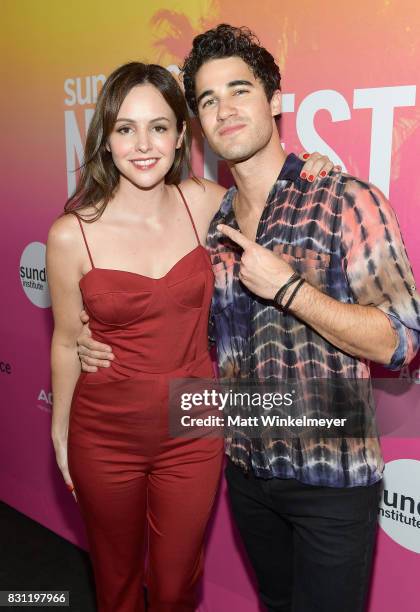 Michelle Morgan and Darren Criss attend 2017 Sundance NEXT FEST at The Theater at The Ace Hotel on August 13, 2017 in Los Angeles, California.