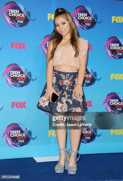 Danielle Cohn poses in the press room at the 2017 Teen Choice Awards at Galen Center on August 13, 2017 in Los Angeles, California.