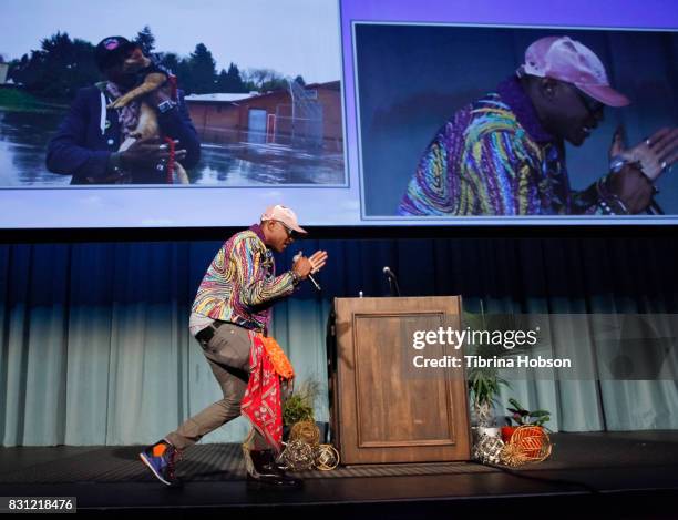 Moshow, The Cat Rapper, attends the 1st Annual CatCon Awards Show at the 3rd Annual CatCon at Pasadena Convention Center on August 13, 2017 in...