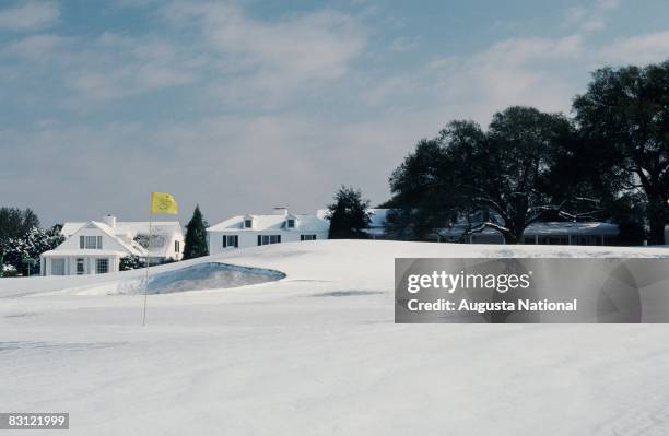 Snow On The 9th Green At The Angc