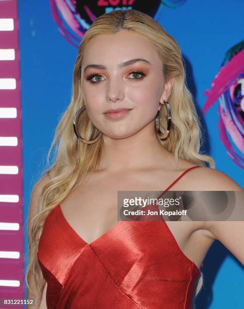 Actress Peyton List arrives at the Teen Choice Awards 2017 at Galen Center on August 13, 2017 in Los Angeles, California.