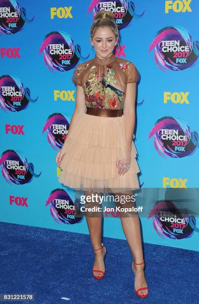 Chloe Lukasiak arrives at the Teen Choice Awards 2017 at Galen Center on August 13, 2017 in Los Angeles, California.