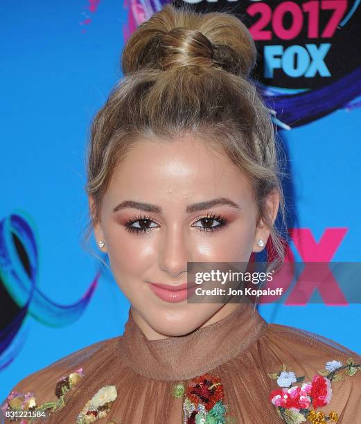 Chloe Lukasiak arrives at the Teen Choice Awards 2017 at Galen Center on August 13, 2017 in Los Angeles, California.