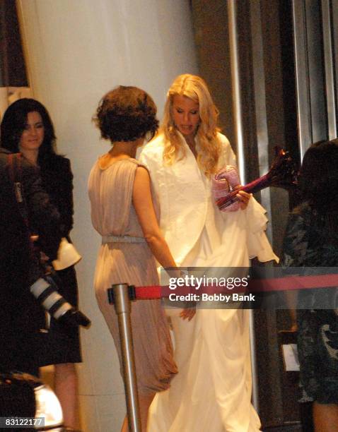 Beth Ostrosky , wearing her wedding gown designed by Georgina Chapman, attends her wedding to Howard Stern at Le Cirque on October 3, 2008 in New...