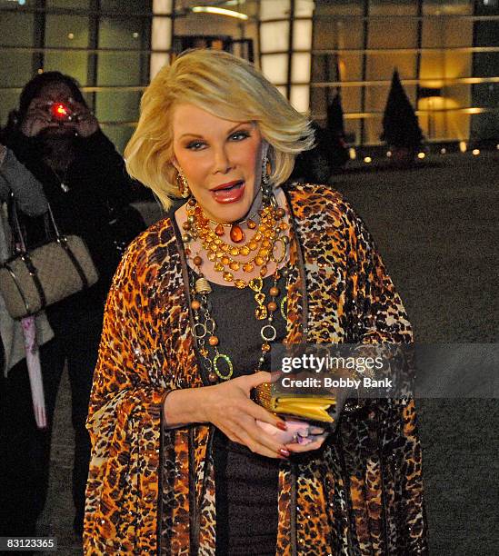 Joan Rivers attends the wedding of Howard Stern and Beth Ostrosky at Le Cirque on October 3, 2008 in New York City.