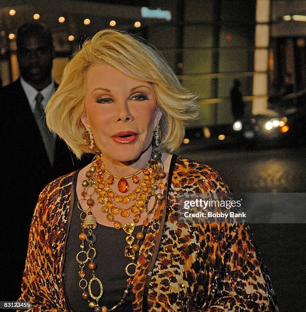 Joan Rivers attends the wedding of Howard Stern and Beth Ostrosky at Le Cirque on October 3, 2008 in New York City.