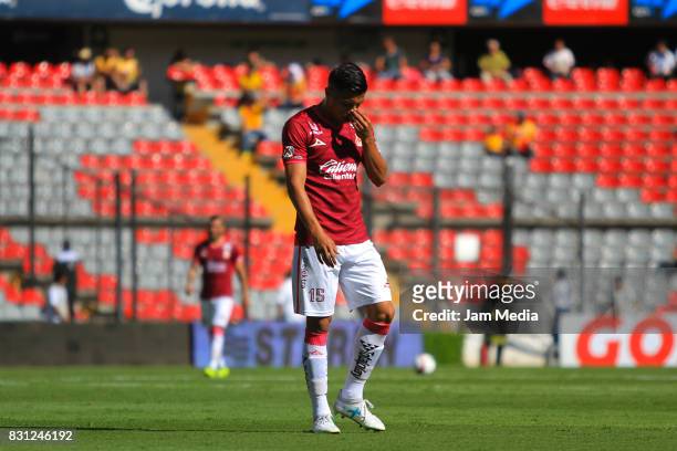 Angel Sepulveda of Morelia loks dejected during the 4th round match between Queretaro and Morelia as part of the Torneo Apertura 2017 Liga MX at...