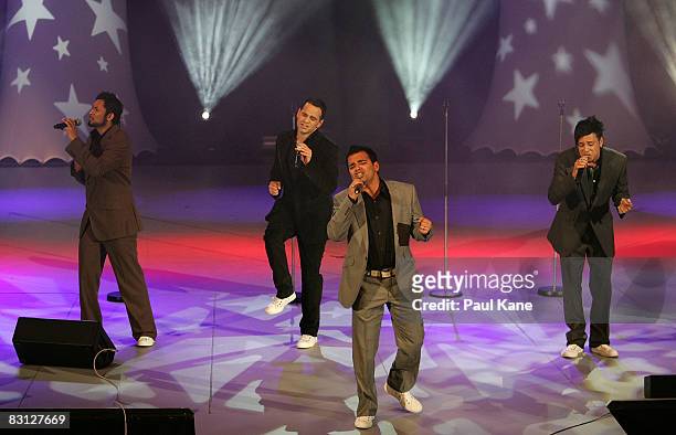 Perform on stage during the Channel Seven Perth Telethon at The Perth Convention Exhibition Centre on October 4, 2008 in Perth, Australia. Western...