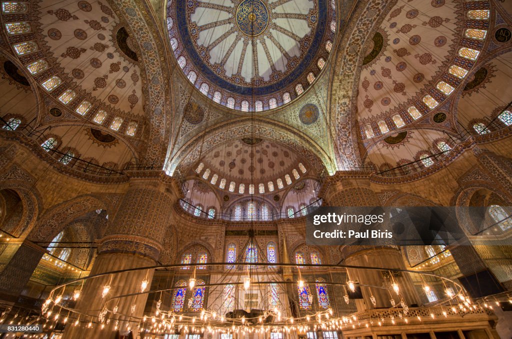 Turkey, Istanbul, Blue Mosque interior