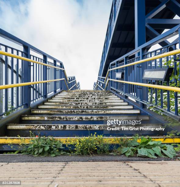 metal footbridge steps - つり革 ストックフォトと画像