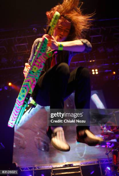 Vadim Pruzhanov of DragonForce perform at Astoria on October 4, 2008 in London, England.